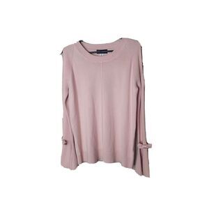 Karl Lagerfeld Paris NWT Women's Pink Cold Shoulder Sweater Size Small NEW t15